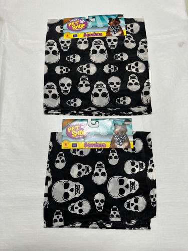 Pet Skull and Spider Bandana : Set of 2 - Picture 2 of 9