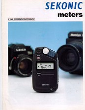SEKONIC LIGHT METERS FULL LINE CATALOG ORIGINAL PRINT JAPAN/not copies 