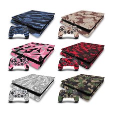 HEAD CASE DESIGNS CAMOUFLAGE VINYL SKIN DECAL FOR PS4 SLIM CONSOLE  CONTROLLER