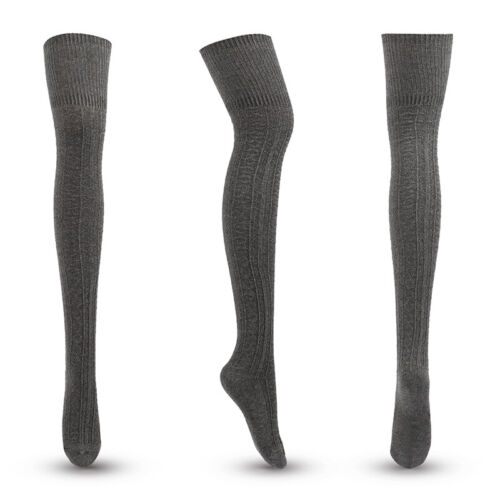 Frauen Winter Warme Gestrickte Socken Über Knie Lange Oberschenkel Hohe 〒 - Bild 15 von 21