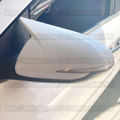 2pcs Pearl White Rear view mirror cover For Hyundai Elantra Avante 2016-2020
