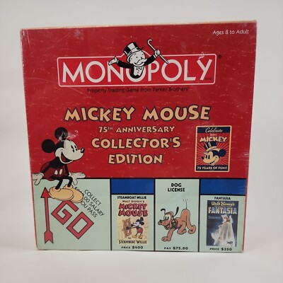 Disney MONOPOLY ディズニー75周年記念版 Monopoly Mickey Mouse 75th Anniversary Collectors Edition | eBay
