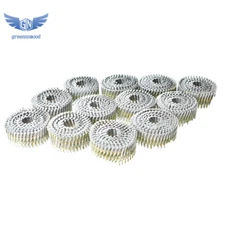3600Pcs 2" × 0.092" Siding Nails 15 Degree Collated Wire Coil Full Round Head