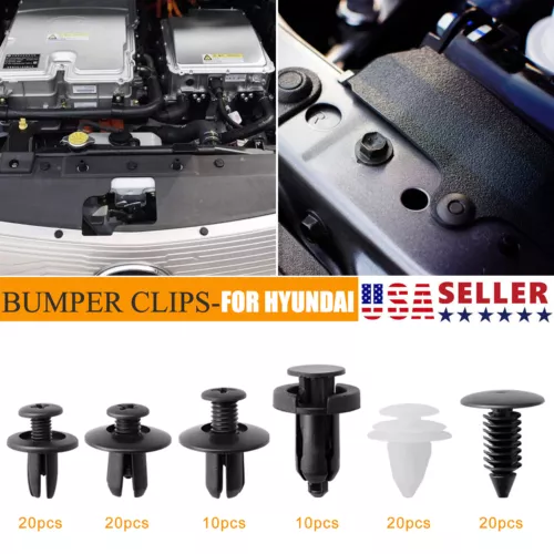For Jeep 100Pcs Car Bumper Hood Clips Retainer Rivet Fastener Fender Push Pin - Picture 3 of 10