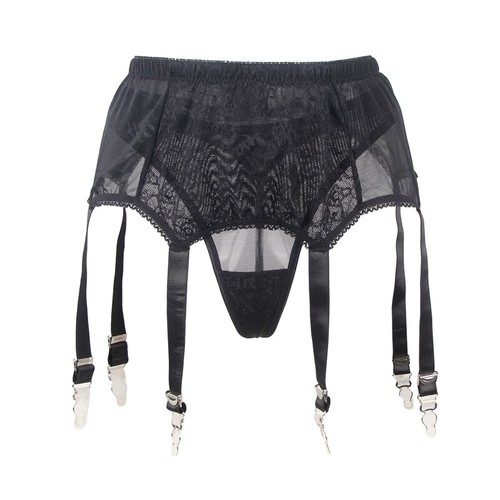 Plus Size Vintage Mesh Garter Sexy Lace Suspender Belt With Panty Size 8-22 UK - Picture 6 of 10