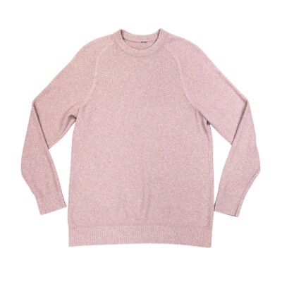 Lululemon Men s Textured Knit Crewneck Sweater Heathered Brier Rose Size XS