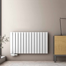 Lambris Radiateur AROG Horizontale Unique (Couche) Blanc/Gris Anthracite