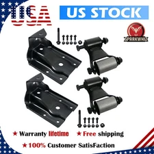 Rearward Leaf Spring Shackle & Bracket Hanger Set For 1988-1997 Chevy GMC K2500