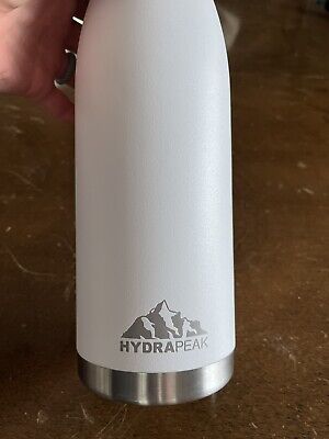 HYDRAPEAK Stainless Steel Insulated Water Bottle Active 32 Oz White *NO  STRAW*