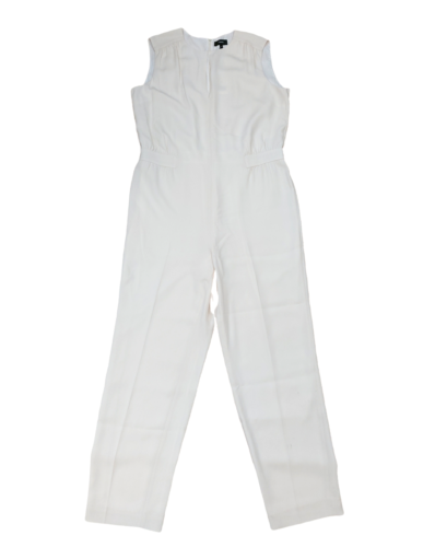 THEORY Combinaison femme crêpe classique chemise blanc massif taille US 8 J0609203 - Photo 1/8