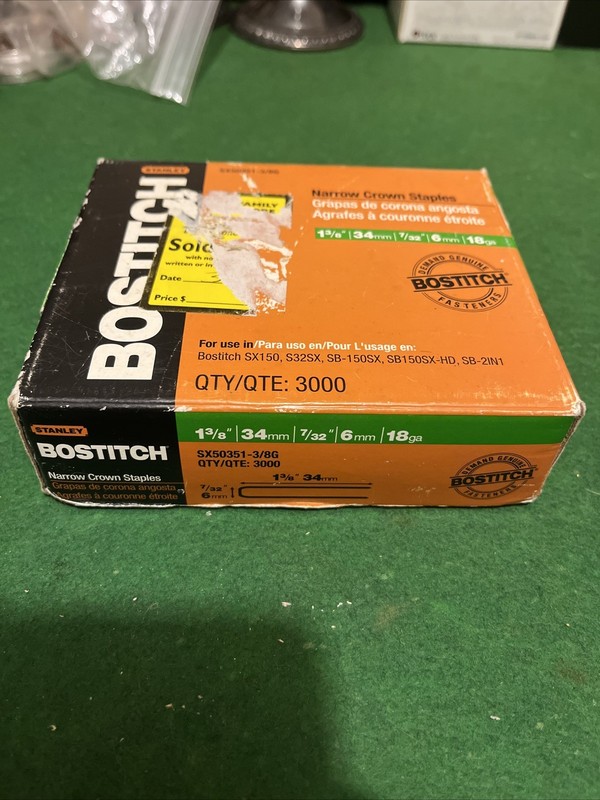 Bostitch Narrow Crown Staples 