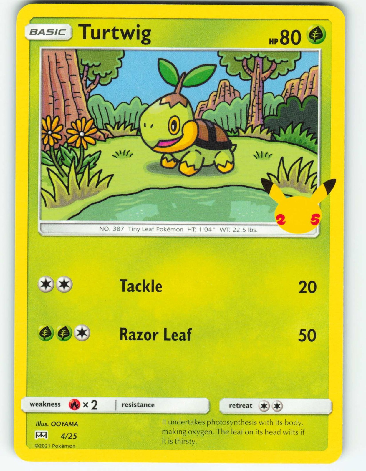 Turtwig - 4/25 McDonald's Collection 2021 - Pokémon TCG - 2021