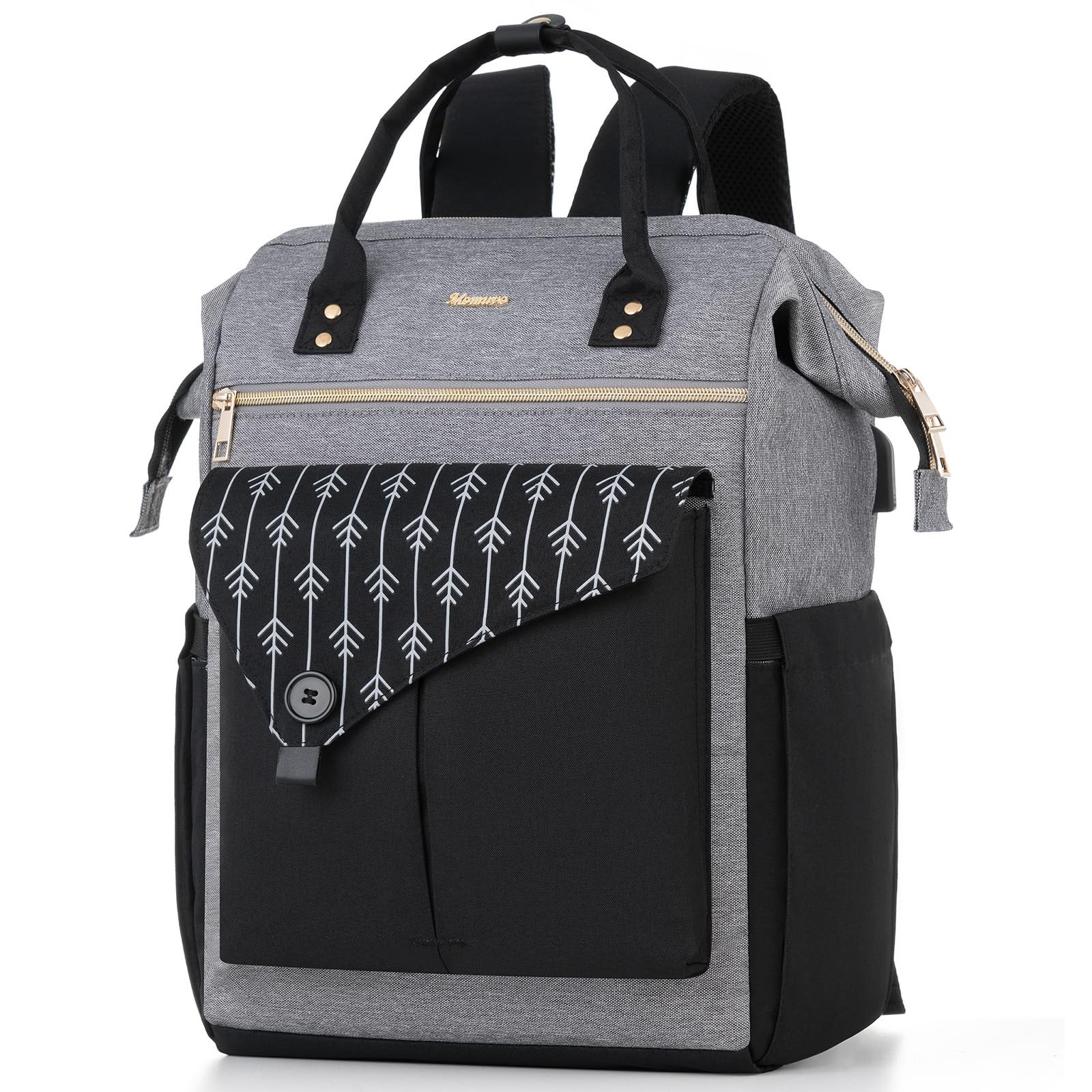 Women's USB Laptop Backpack Water Resistant Bookbag for School College Travel-image