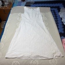Express Eyelet Sleeveless Timeless Dress White Large