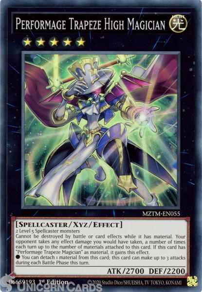 MZTM-EN055 Performage Trapeze High Magician : Super Rare 1st Edition Mint YuGiOh