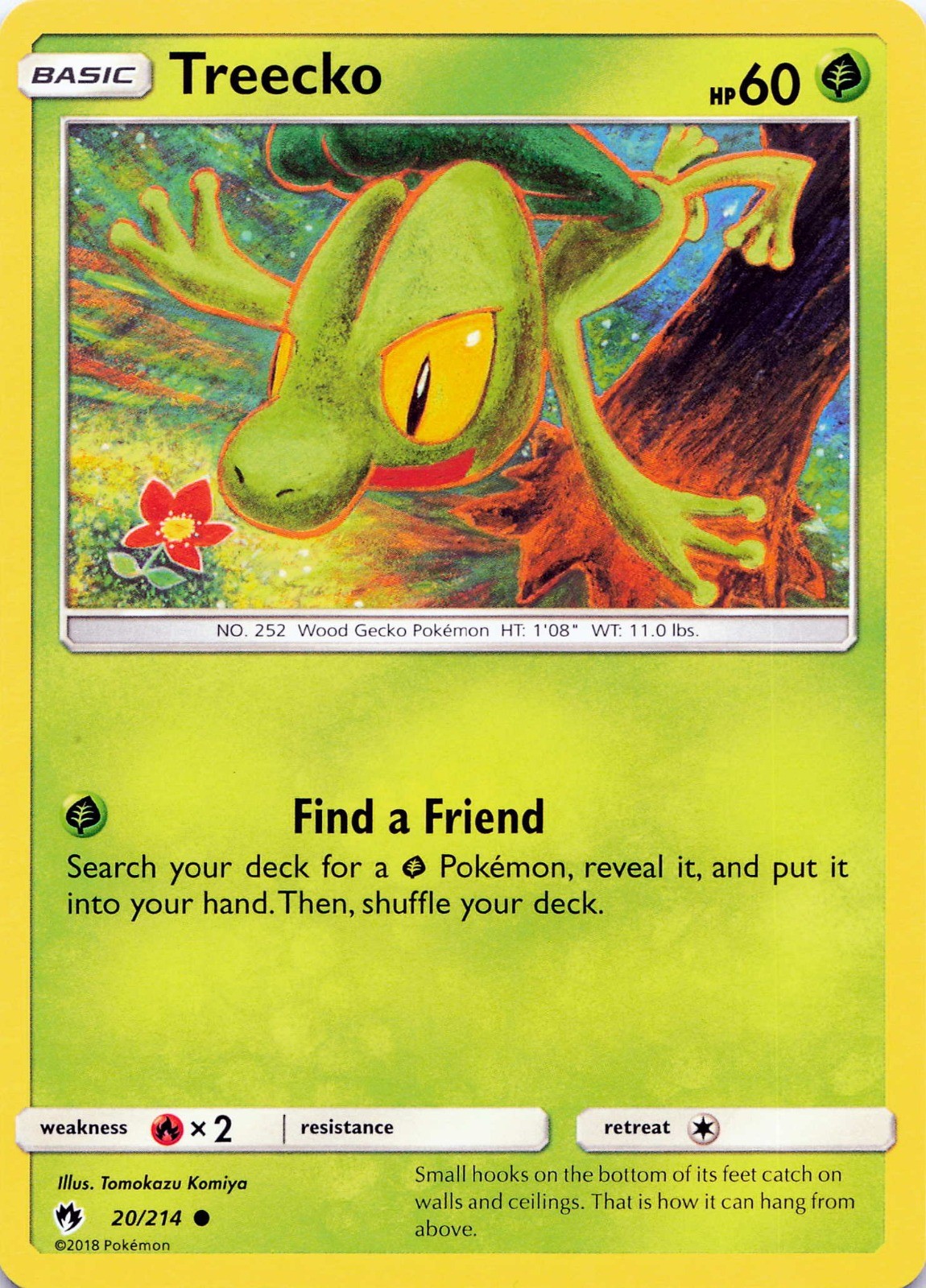 Pokémon TCG Treecko #20/214 SM - Lost Thunder NM