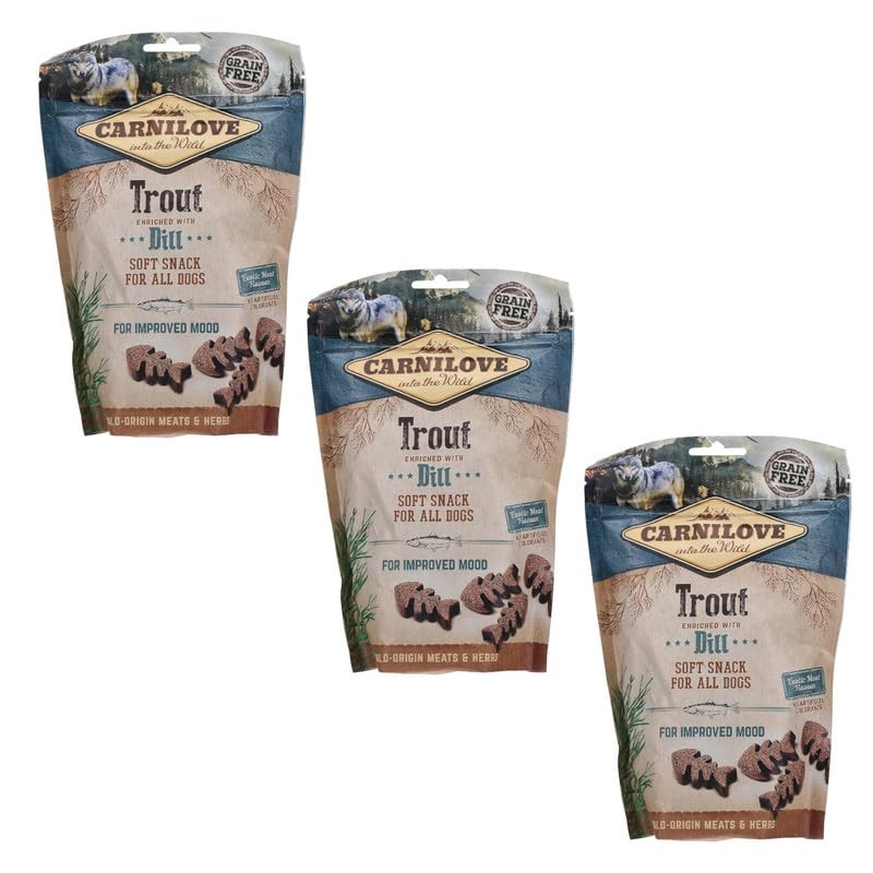 Carnilove Soft Snack Trota Selvatica e Aneto 3x200g - Ritorno alle Origini