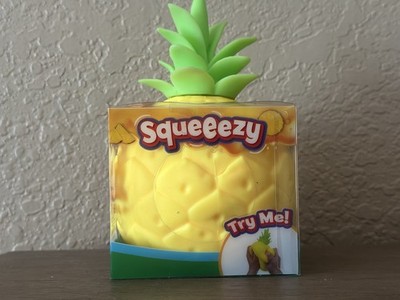 Sunny Days Squeeezy Pineapple Yellow Squishy Stress Toy Fidget Sensory BNIB New