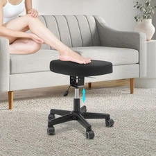 Adjustable Height And Tilt Angle Footrest Stool Ergonomic Foot Stool With Wheels