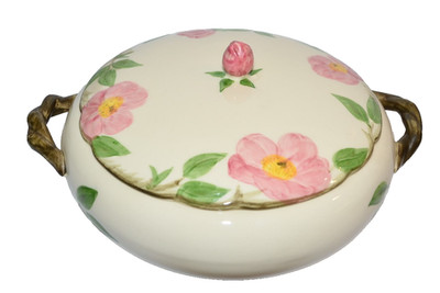 Vtg Franciscan Desert Rose Covered Casserole Serving Dish W/Lid 7 
