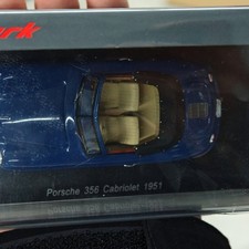 1:43 Porsche spark 356 convertible, blue resin car model