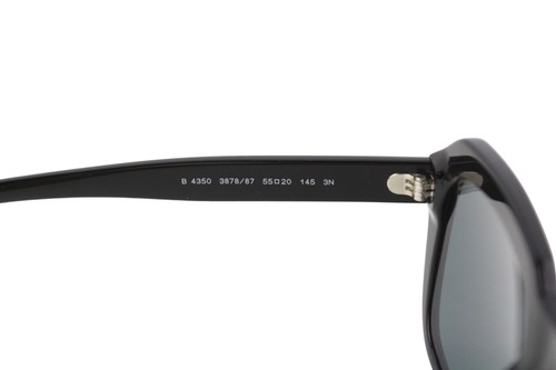 BURBERRY Astley Men Women Sunglasses Unisex Dark Black Square RRP€269 - Picture 7 of 8