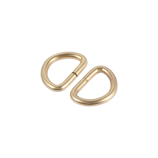 50Stk. Metall D-Ring 10Mm D-Ringe Schnalle FüR Hardware Taschen GüRtel Gold-image