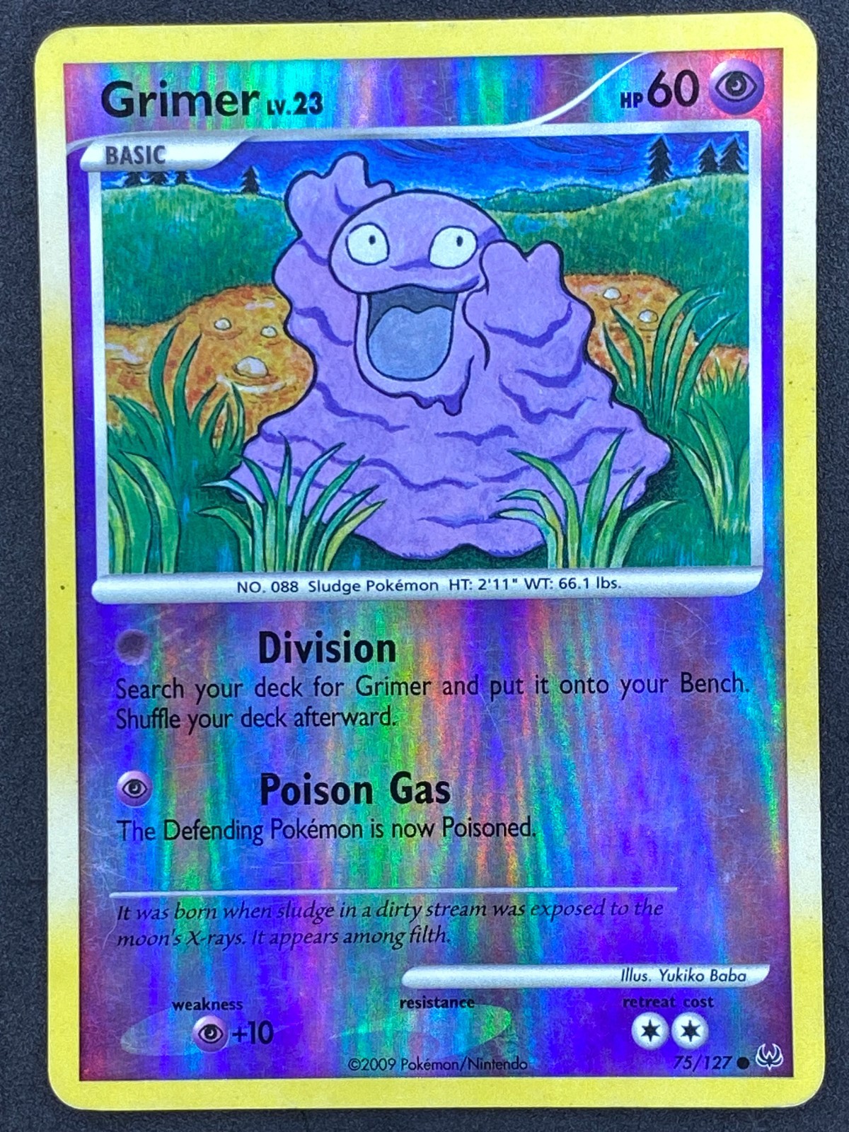 Pokémon Grimer Reverse Holo 75/127 PL Platinum LP