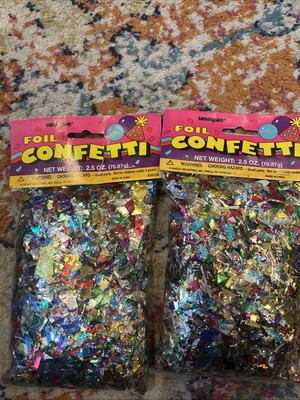 UNIQUE PARTY FOIL CONFETTI  2.5 OZ BAG NEW!!!   2 bags