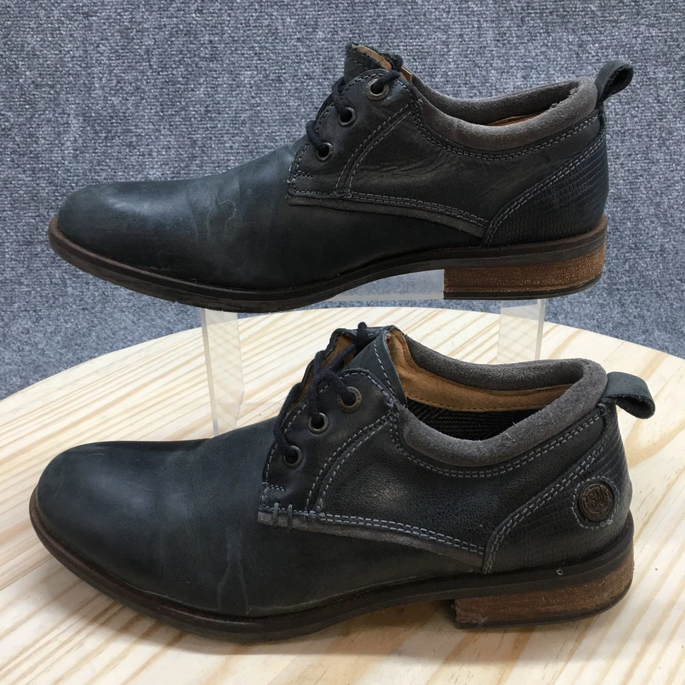 Steve Madden Zapatos Para Hombres 8.5D Narrate Oxford Azul Cuero Con Cordones Informales NARRO1M1 Foto 4 de 4