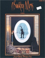 P Buckley Moss CINDERS Cross Stitch Chart Leaflet Only black cat / snowy scenery