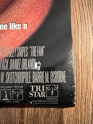 THE FAN Original Movie Poster 27”x40” ROBERT DENIRO WESLEY SNIPES - Picture 2 of 2