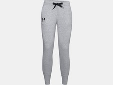 Under Armour Women's Rival Fleece Joggers, Steel/Black