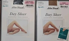 Nice Touch Day Sheer Everyday Pantyhose 2 Pair Size A 2 COLORS