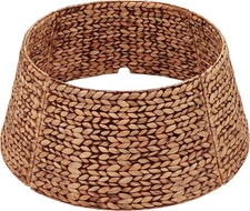 CENBOSS Rattan Christmas Tree Collar, Wicker Tree Skirt & Stand Base Cover 24"