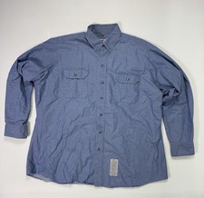 Tyndale FR Shirt Mens XL Denim Blue Flame Resistant USA Made HRC 1 Work