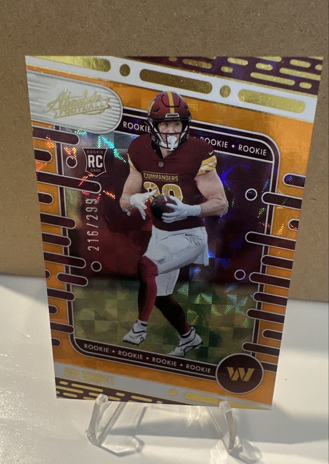 2024 Panini Absolute - Rookies Ben Sinnott #152 Orange Mosaic /299 (RC)