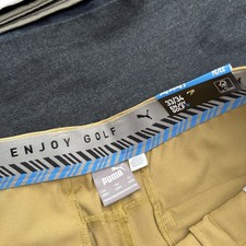 Puma Dealer Golf Pants Mens Golf Trousers 53552307 - Coconut Crush - New 2023