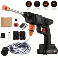 Cordless Portable Pressure Washer with 2 Batteries, 3000PSI Cordless Power Washe