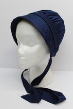 Womens Blue Amish Bonnet w/Ties size small