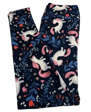 LuLaRoe Leggings OS One Size HTF BLUE PINK Rare Fun UNICORN Fantasy Fairytale
