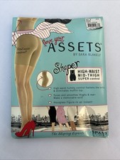 Assets by Spanx Plus Size High-Waist Mid-Thigh Shaper Super Control Tummy Black