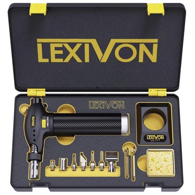 LEXIVON Butanbrenner, Premium Lötkolben Kit, Lötstation, Gasbrenner Mit Einstell