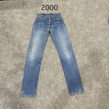 Vintage 90 USA Levi 501 Jeans Actual 27x35 Light Wash Blue Distressed Repaired