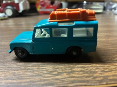 Vintage 1970s Matchbox Lesney Land Rover Safari Aqua Blue Made in England #12