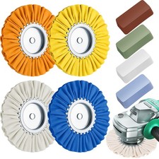 8 Inch Airway Buffing Wheels Aluminum Wheel Polishing Kit in Diameter 5/8 Inc...