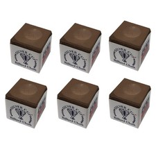 Silver Cup 6 Brown Billiards Pool Cue Chalk