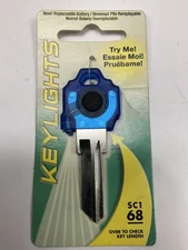 Hillman 89297 Key Blank Schlage SC1 Lighted Key Blank - Blue Plastic Head