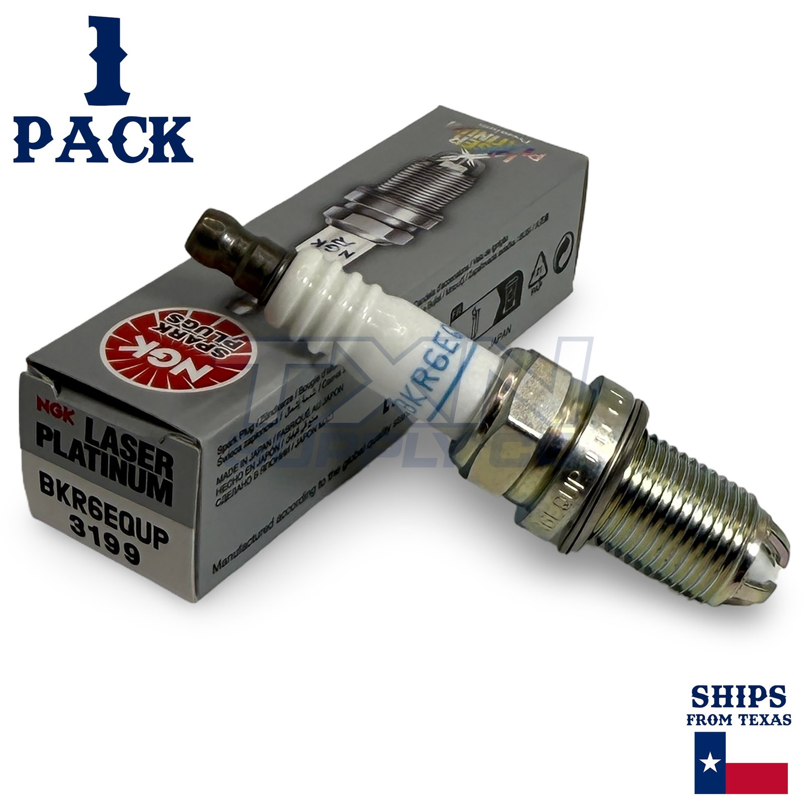 1 Pack NGK V-Power 3199 Spark Plugs BKR6EQUP