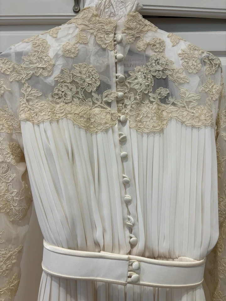 Custom Wedding Dress with Lined Jacket - Image 3 of 4